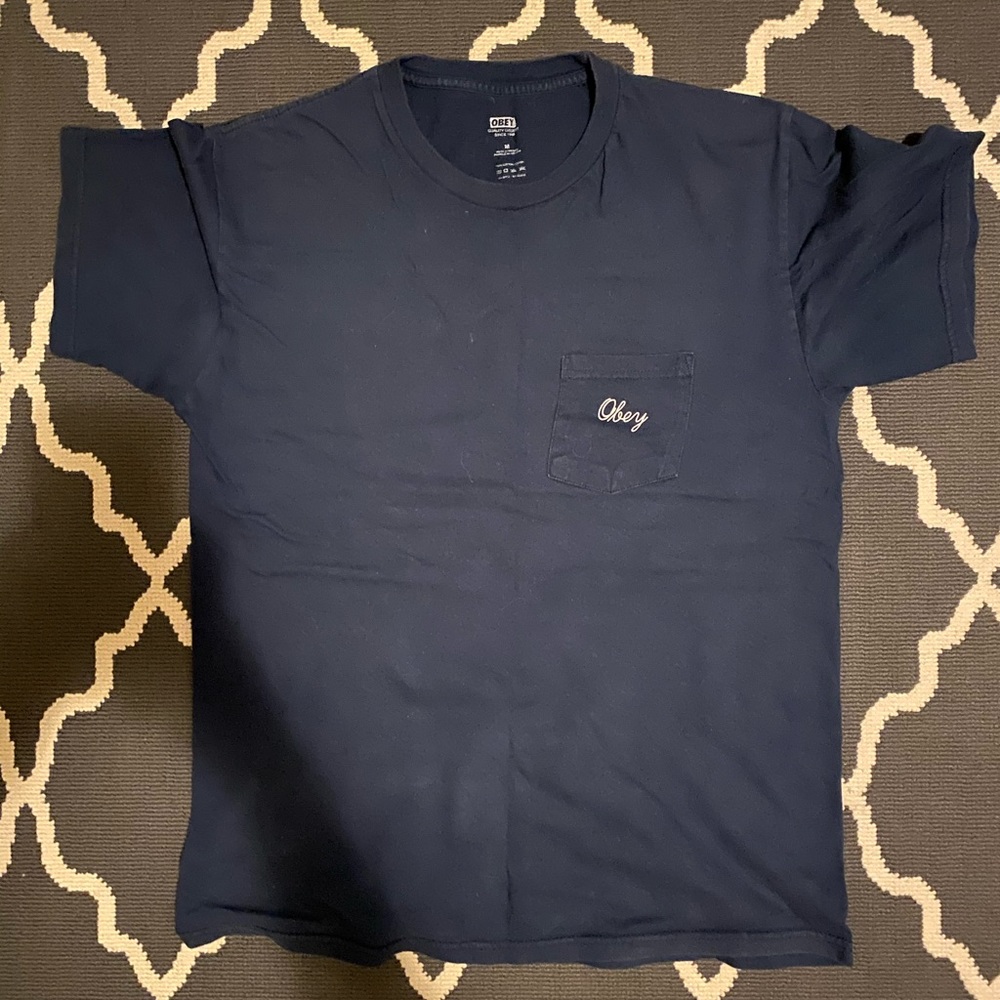 Navy obey shirt